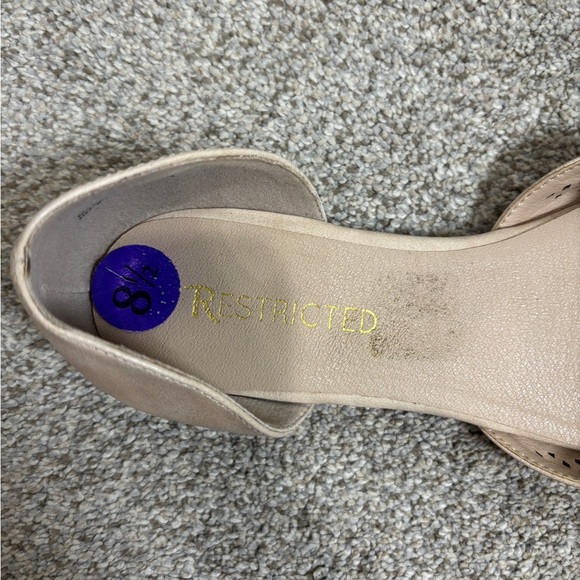 Restricted D’Orsay Pointed Toe Mesh Tan Neutral Flats 8.5 - Picture 3 of 4